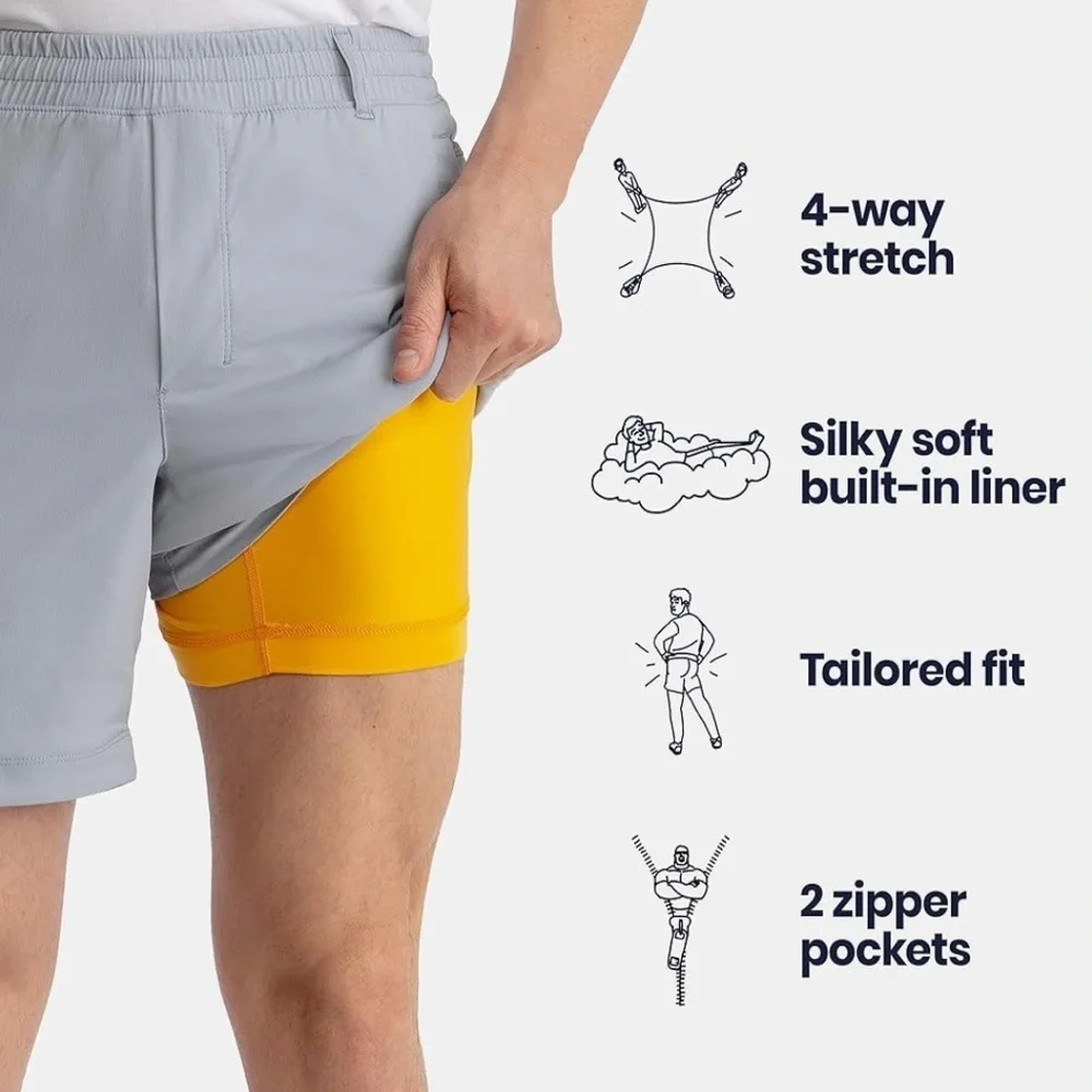 MEN’S Birddogs Light Gray Shorts - Picture 4 of 8